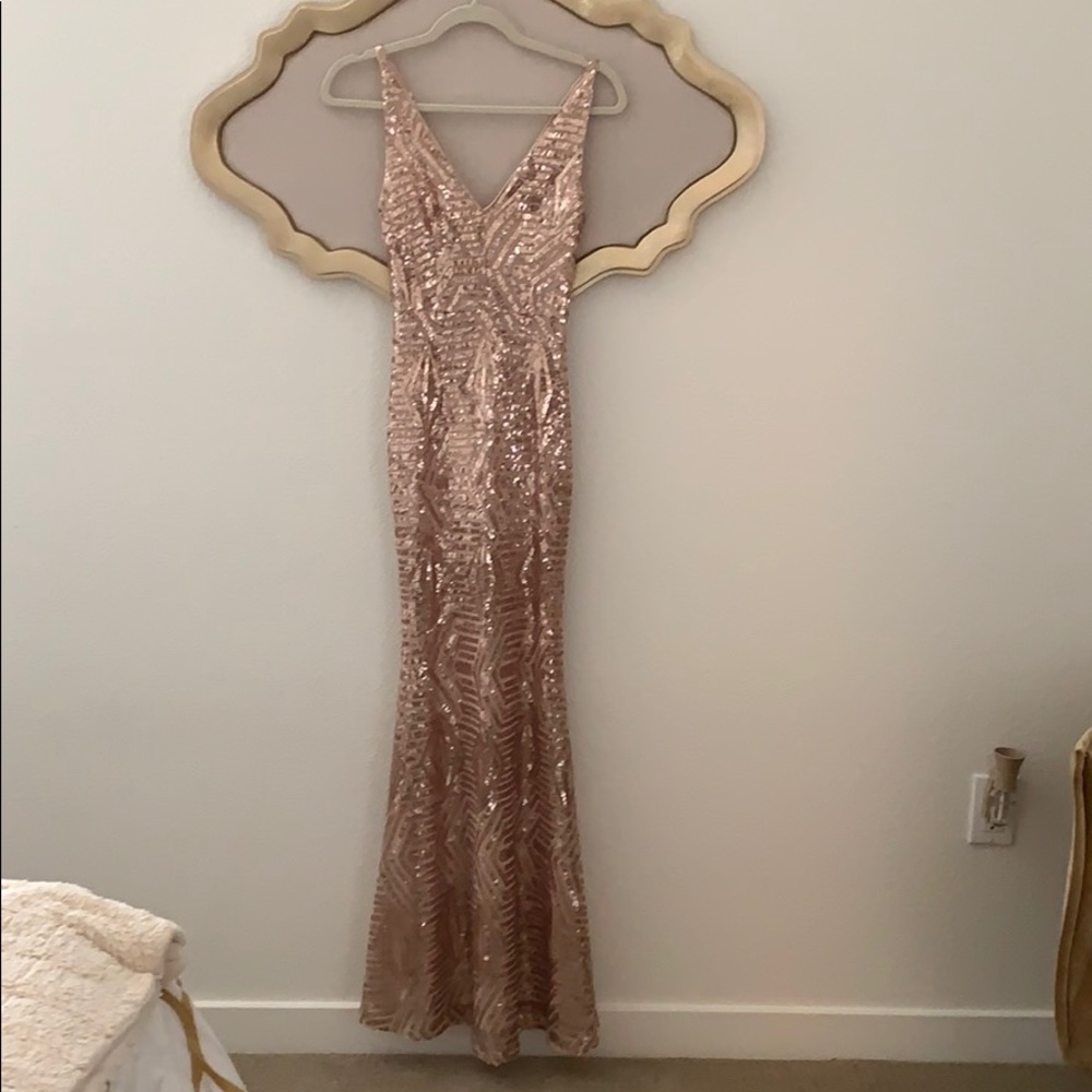 Sequin Champagne Flapper Dress